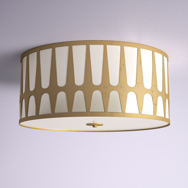 Plafonnier doré antique 3 lumières Athziri, Or
