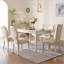 Ensemble de table de salle à manger rectangulaire en bois massif Luxury-107838652