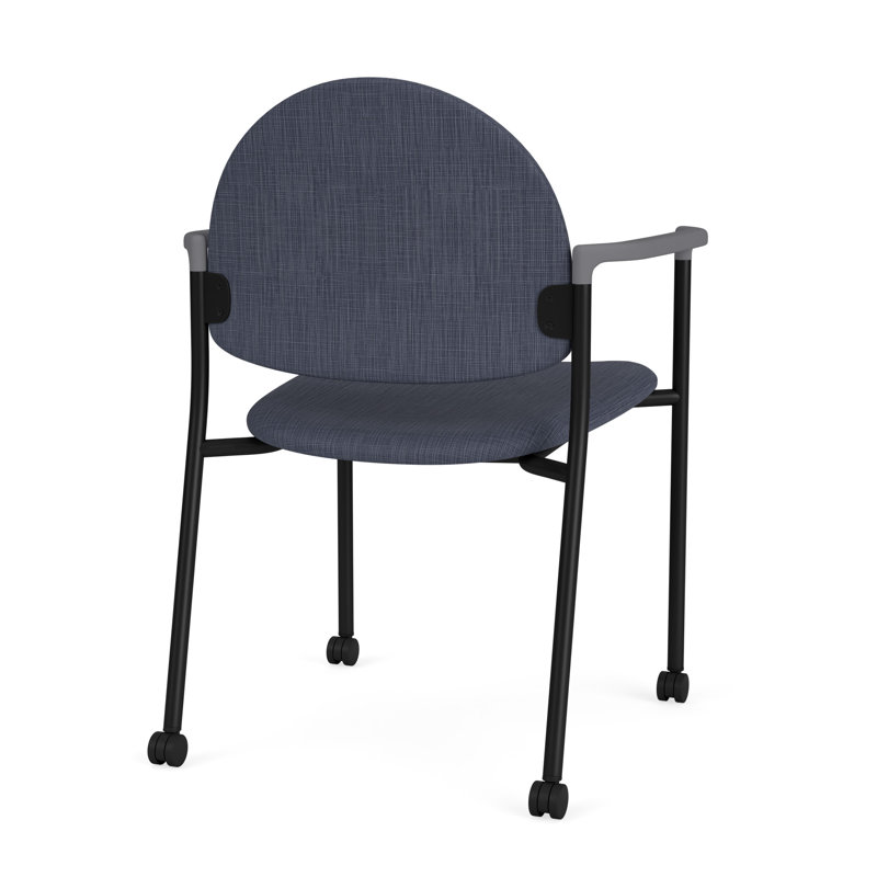 Chaise d'invité à chat avec roulettes, Noir, Plot Line bleu marine