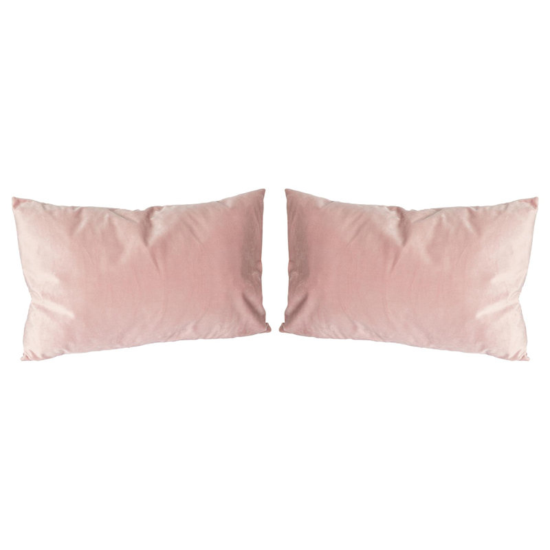 Rectangular Lumbar Cushion with Filling, Pink