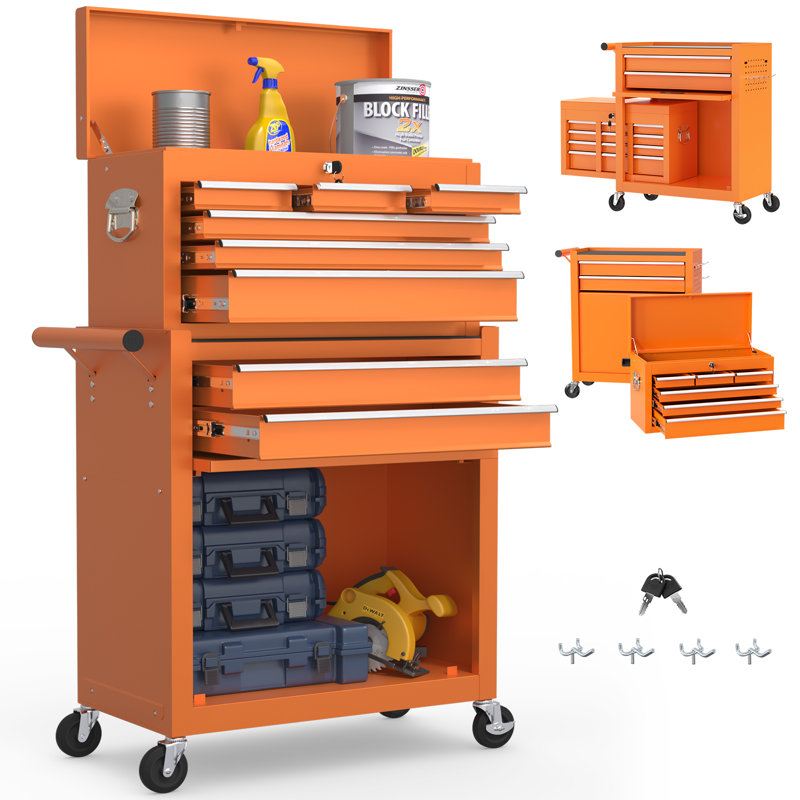 Boîte à outils 24,4 po Canisteo, Orange