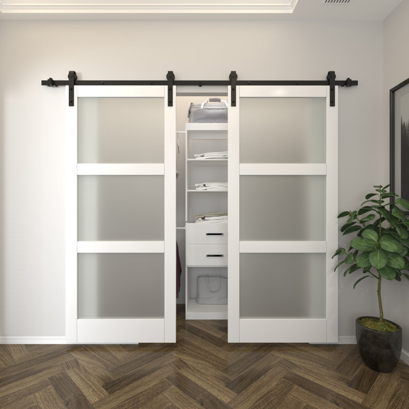 Ensemble de quincaillerie standard pour porte de grange double, 96 po