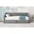 Twin XL To King Size Upholstered Daybed With Two Drawers, Gray