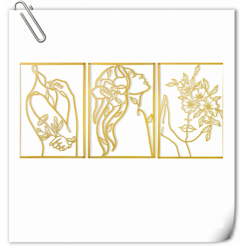 Wall Decor on Metal, Gold