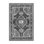 Tapis oriental gris / noir / blanc en polyester tissé à la machine Metty