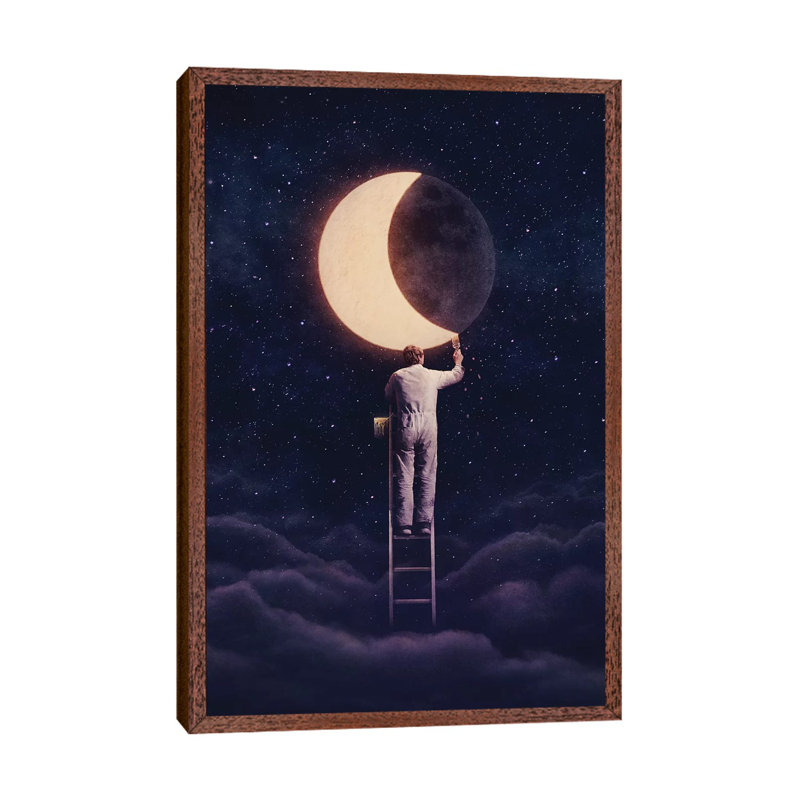 Carpe Noctem 1 Piece Wall Art on Canvas, 66.04 cm H x 45.72 cm W x 4.445 cm D, Classic Wood Floater Framed