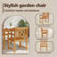 2 - Person Wood Patio Dining Set with Square Table-693459118