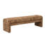 Banc de repose-pieds long rayé avec cadre enveloppant et tissu texturé Loxley-134492436