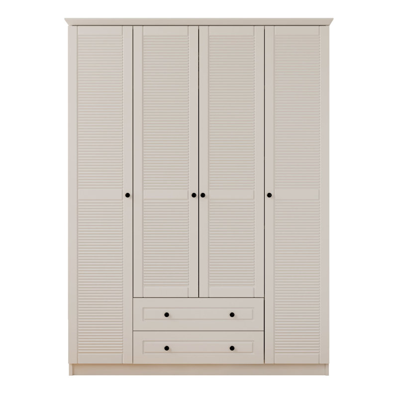 Kaylah 4 Door Manufactured Wood Wardrobe