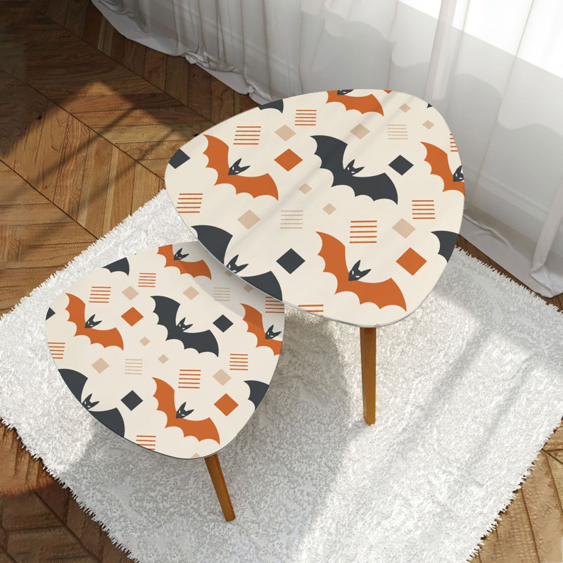 Ensemble de 2 tables basses gigognes Triangle
