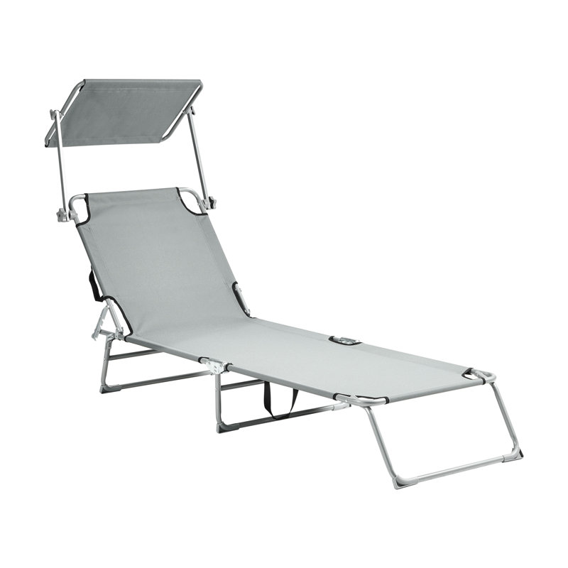 Sun Lounger FOLIGNO Metal, Grey