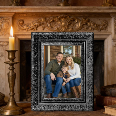 Black 1PC Statement Picture Frame for 5" x 7" Photos and Desk Decor