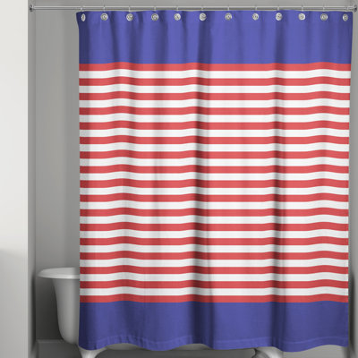 Rideau de douche simple nautique Joe