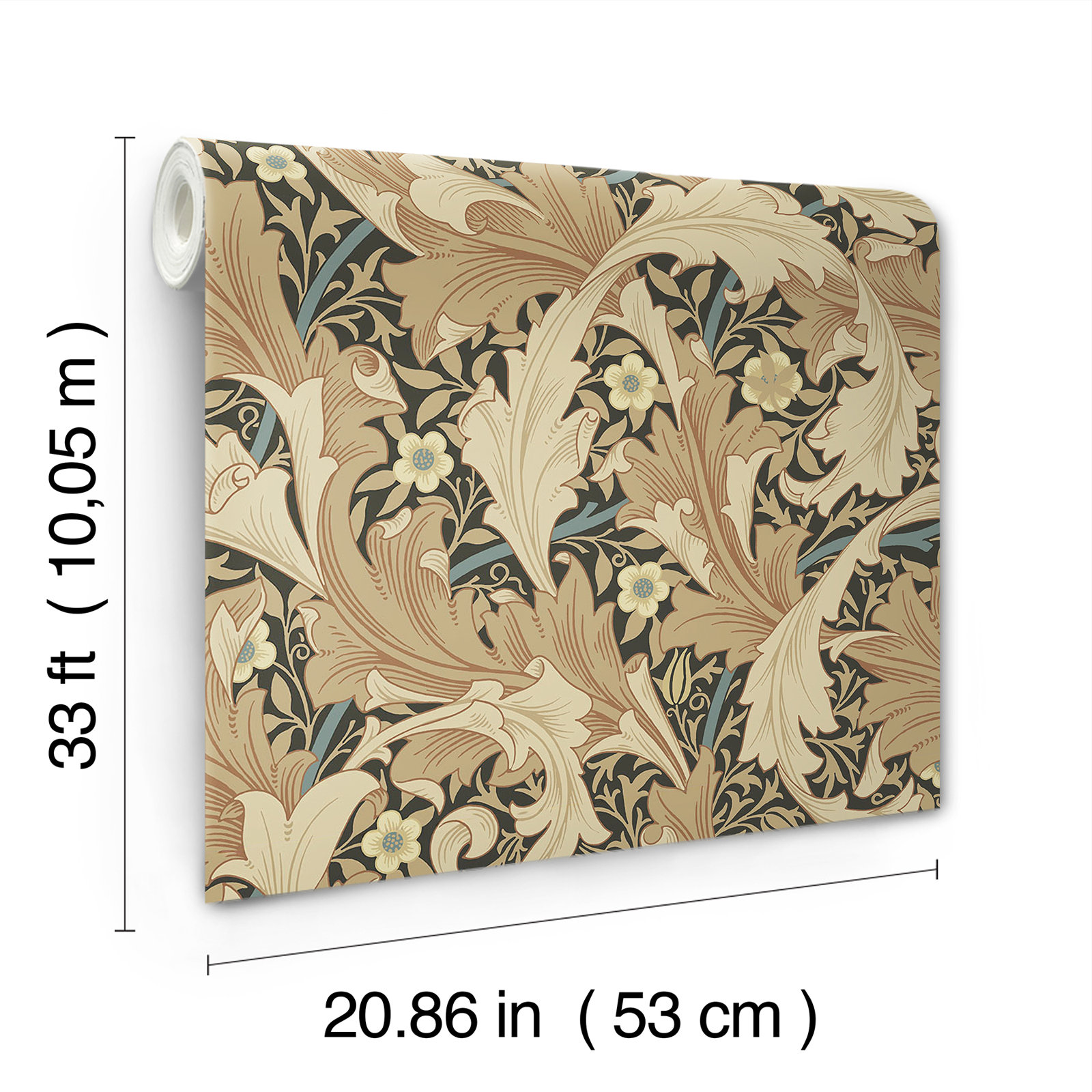 Granville Floral Wallpaper, Apricot