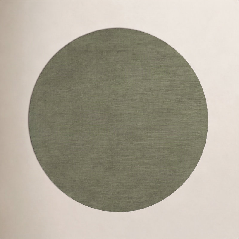 Crowe Hand Loomed Wool Area Rug, Round 8'