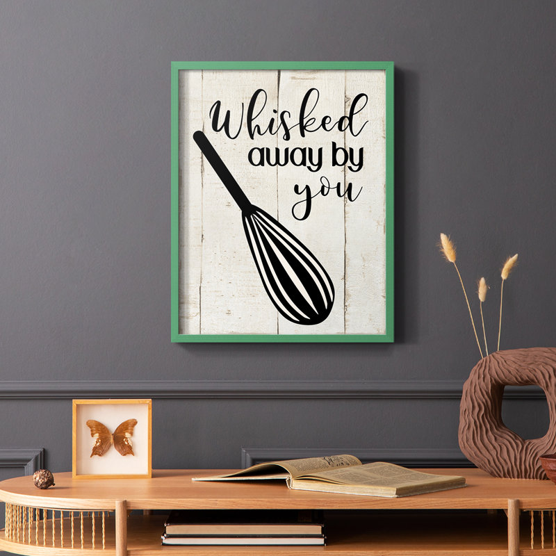 «Whisked Away», reproduction encadrée - bois massif, Vert, H 10 po x l 8 po