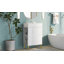 Meuble-lavabo de 21,6 po avec armoire combinée, lavabo simple en céramique et rangement à gauche pour une utilisation efficace de l'espace