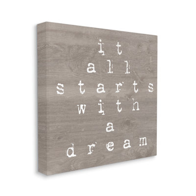 «It All Starts with a Dream Rustic» par Lil 'Rue - impression