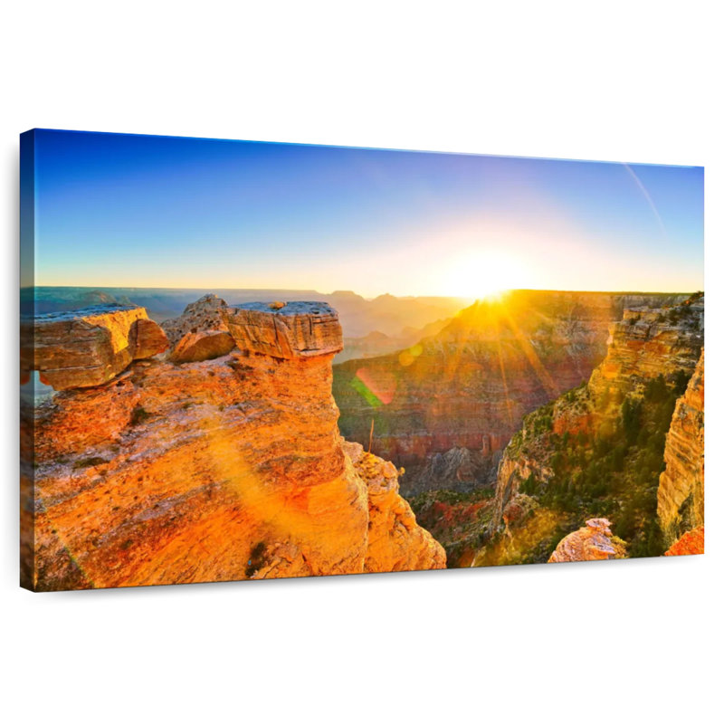 Lever de soleil chatoyant du Grand Canyon d'Alvord, H 16 po x l 24 po