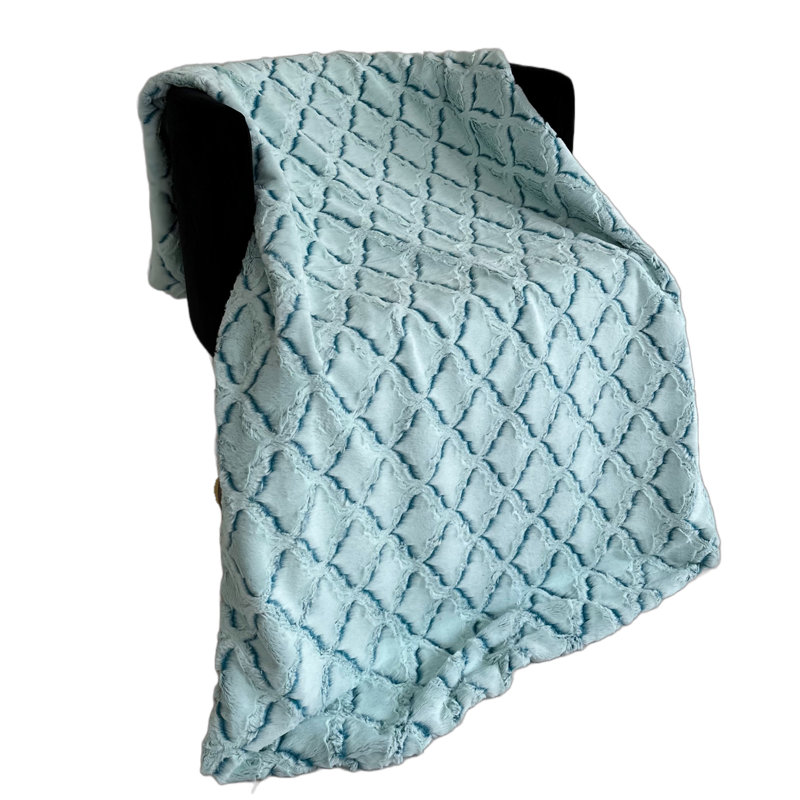 Couverture diamant, L 48 po x L 60 po, Bleu clair