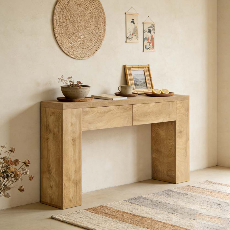 Table de canapé, table de couloir, Brun