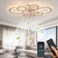 76cm LED Dimmable Reversible Flush Mount Ceiling Fan with Lights and Remote-623148242