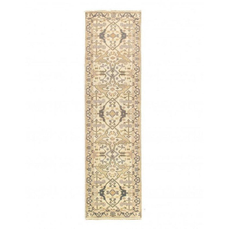 Wool Oriental Area Rug in Ivory