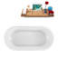 1501.1mm x 718.8mm Freestanding Soaking Acrylic Bathtub-144263045