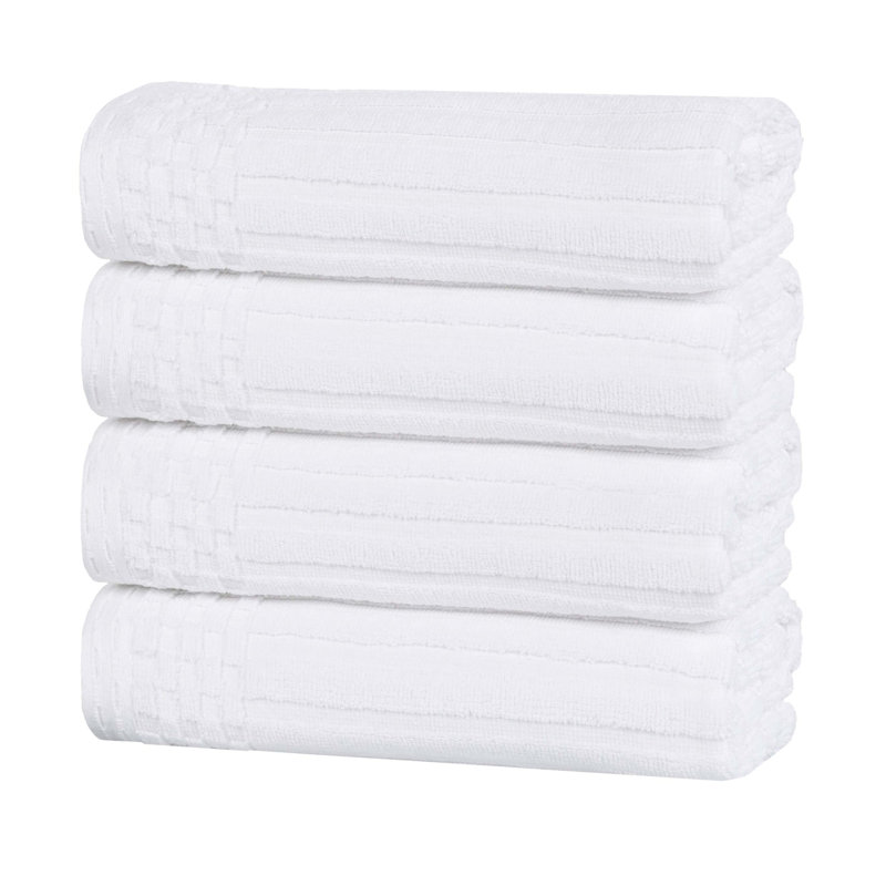 Ensemble de serviettes en coton Kleiman, Blanc