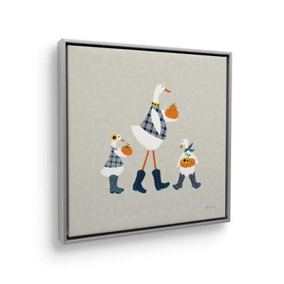 «Ducks in the Pumpkin Patch X» par Yvette St. Amant, reproduction d'art sur toile