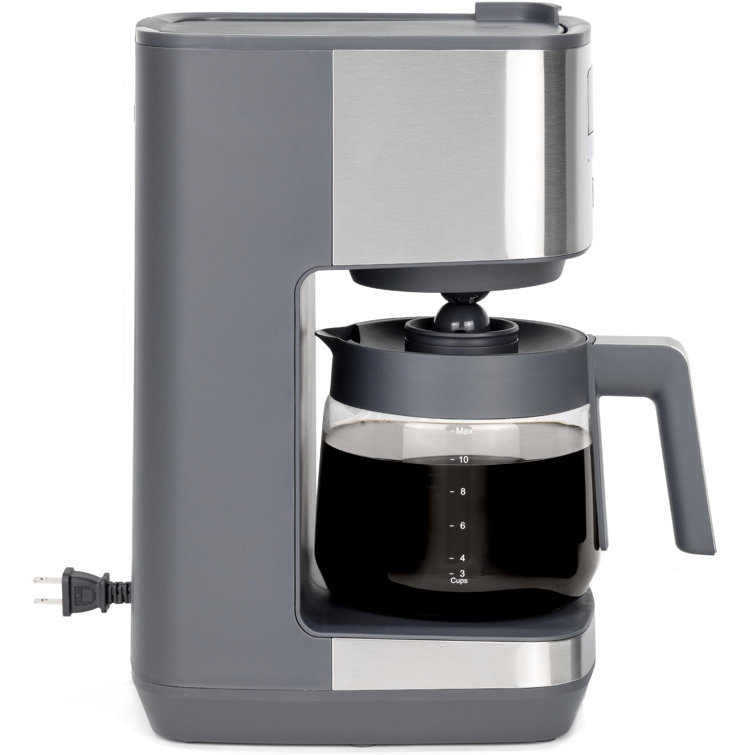 GE 10-Cup Stainless Steel Residential Drip Coffee Maker in the Coffee Makers  department at