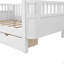 Lit plateforme simple en bois pour enfants, lit simple en bois à profil bas avec rails