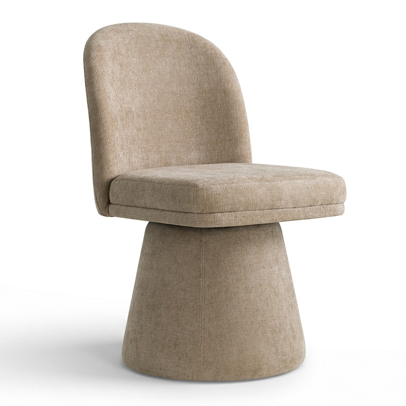 Chaise de coiffeuse rembourrée pivotante à 360°, Kaki