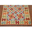 Tapis multicolore à motif oriental kilim 3 x 4