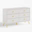 Commode blanche 6 tiroirs Ziyah-2012496958