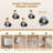 Wall Mounted Dual Shower Head Thermostatic Rainfall Shower System with 3 Body Jets and Storage Shelf-106296429