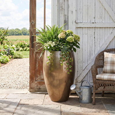 Jardinière classique, bronze poli