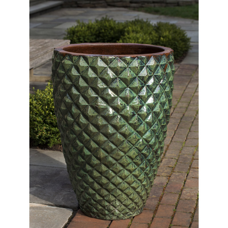 Pot à fleurs Ridder, H 34,25 po x l 24 po x p 24 po, Bleu rustique