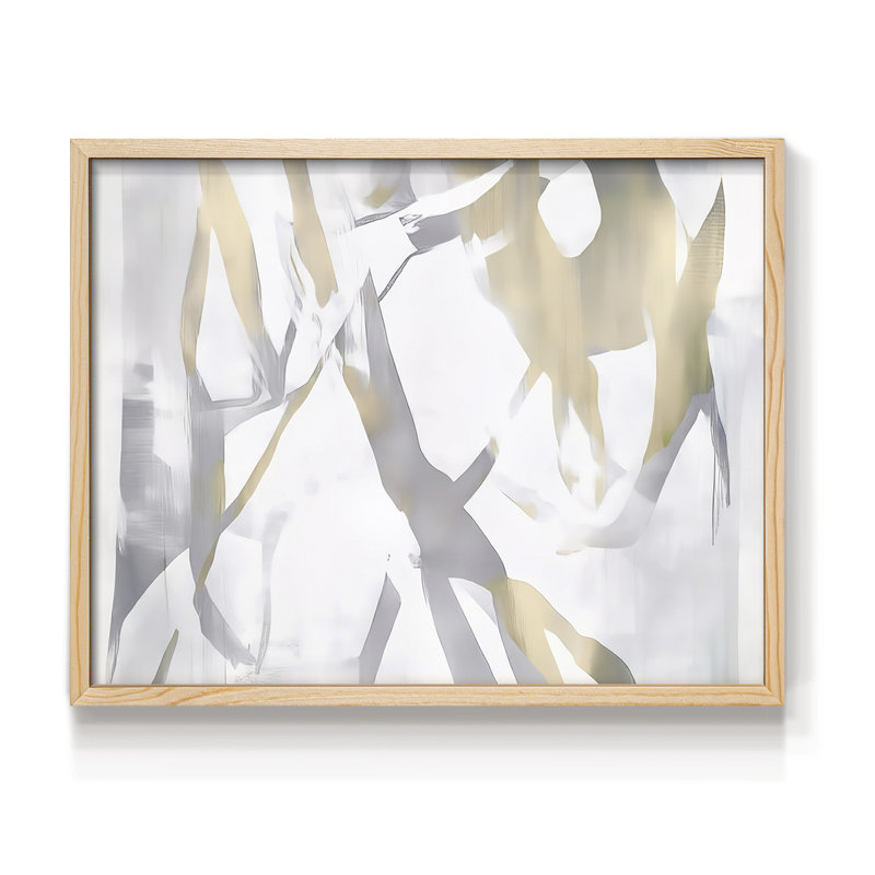 Abstrait, série Lxxv, reproduction encadrée, Naturel, H 11 po x l 14 po