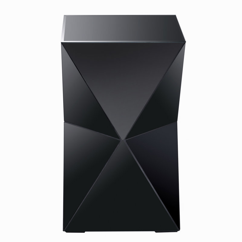 Table d'appoint en verre sablier Prism - noir, Noir