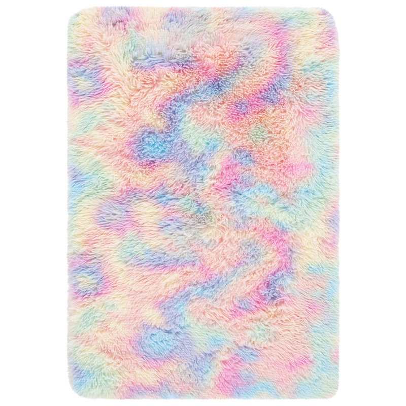 Zariyana Shag Performance Abstract Rug, Rectangle 2' x 3'
