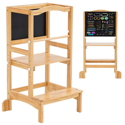 5-Level Adjustable Learning Tower With Chalkboard – Grow-With-Me Step Stool For Toddlers by Isabelle & Max
