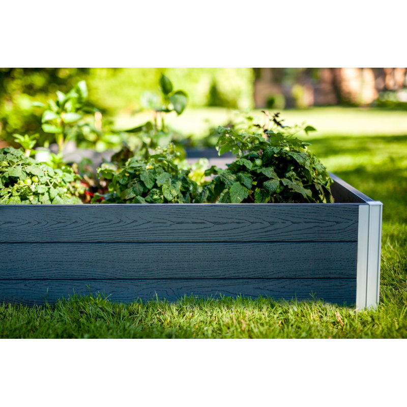 Urbana 4 ft x 4 ft Vinyl Raised Garden Bed, Gray