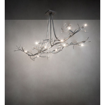 Jaretzi 12 - Light Steel Dimmable Chandelier
