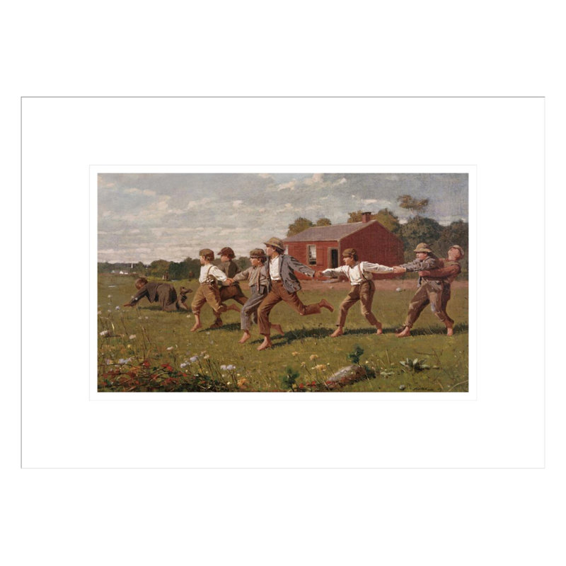 «Snap the Whip» par Winslow Homer, impression giclée sur cadre, H 12,25 po x l 16,75 po
