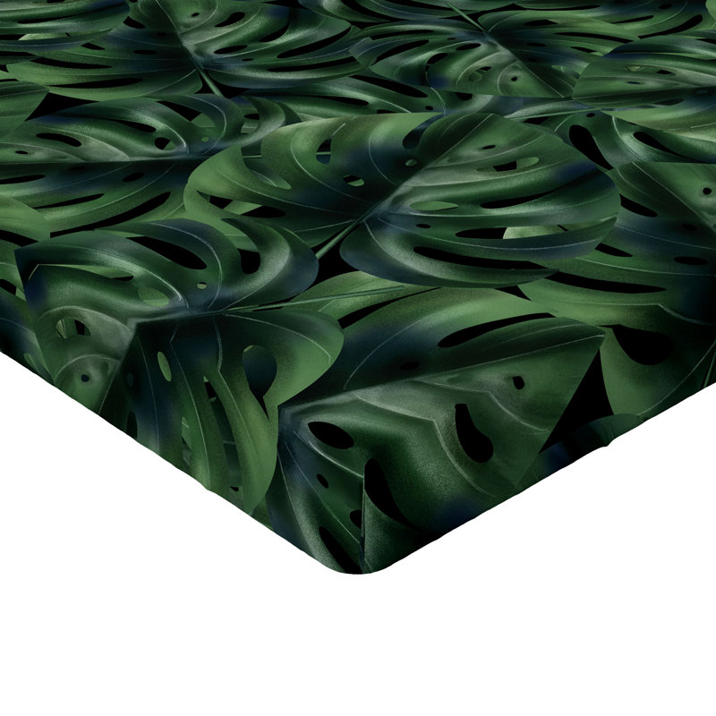 Drap-housse rustique Ambesonne, Vert forêt, bleu sarcelle foncé / floral, Drap-housse de taille très grand