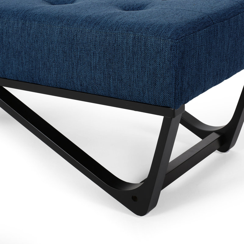 Navy Blue - Transform Your Space. Sophisticated Waffle Design. Functional For Any Bedroom Or Living Room. 47”W X 17.95”D 16.49”H Enhance Upholstery And Use As Footrest Decorative Piece. Base. 46.07