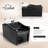 Black And White Salon Shampoo Bowl And Chair Backwash Unit With Large Ceramic Bowl