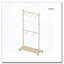 Séchoir à vêtements en bois massif avec 6 cintres en bois, conception compacte, tablette réglable