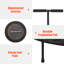 Costway 1.2cm Round Fitness Trampoline with Handlebar